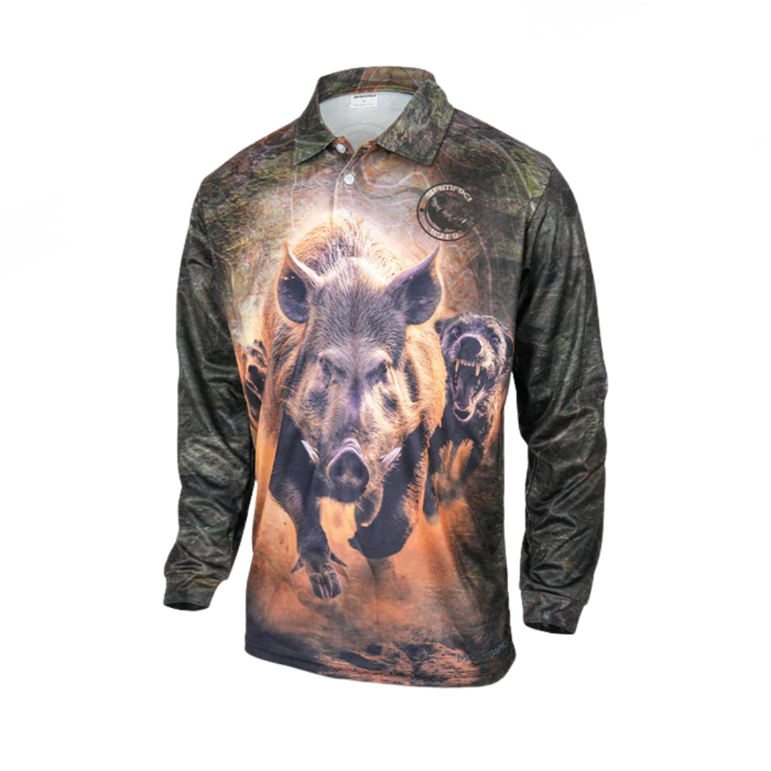 Samaki Wild Boar Adult Fishing Shirt