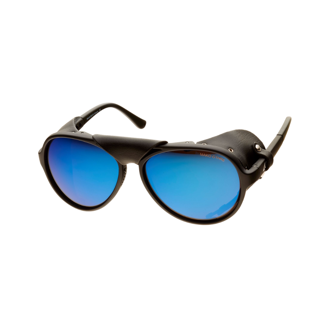 Mako Explorer 9608 Polarised Sunglasses M01G1HR6 Matte Black - Brown Blue Mirror