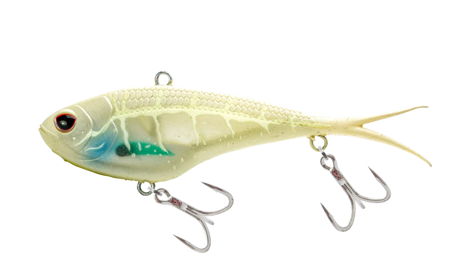 Nomad Vertrex Max 130mm 65g Soft Vibe Lure White Glow