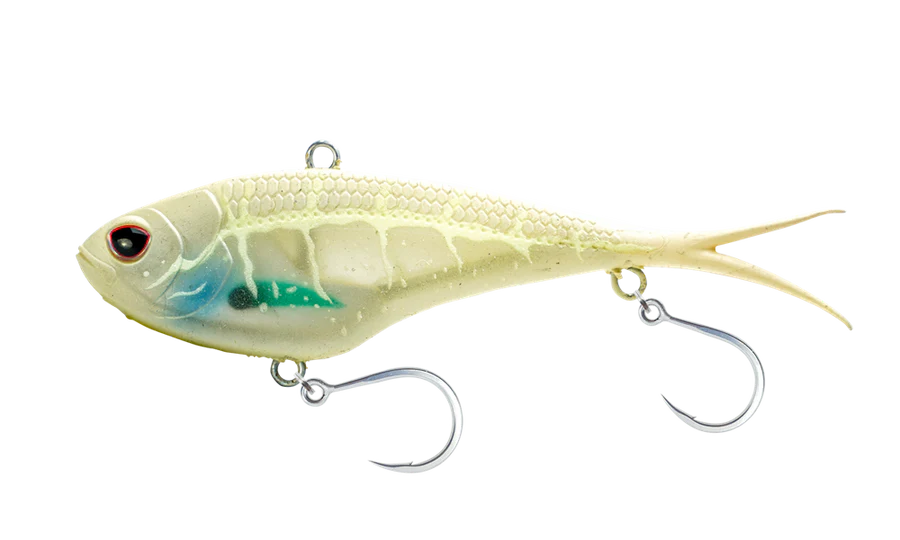 Nomad Vertrex Max 150mm 102g Soft Vibe Lure White Glow