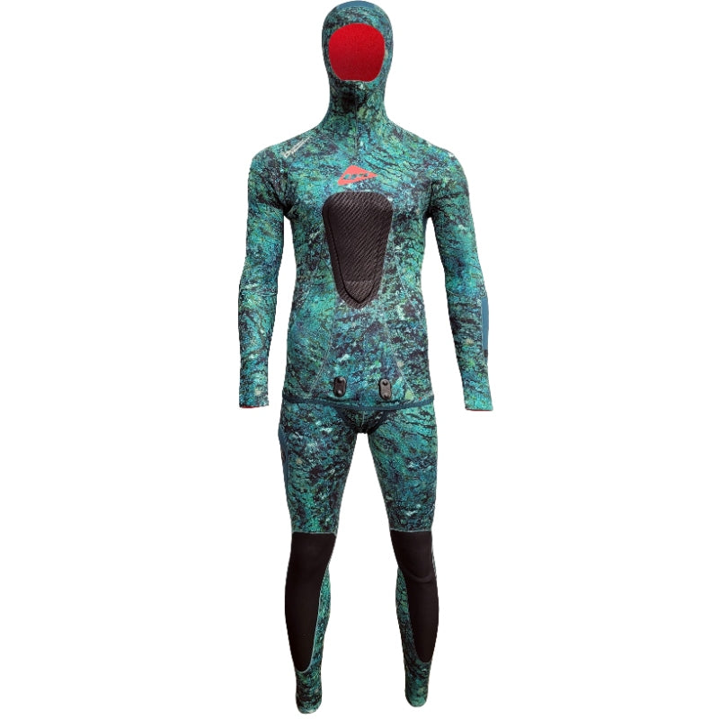 Ocean Hunter Chameleon Edge 3.5mm 2Pce Lined Wetsuit Green Camo