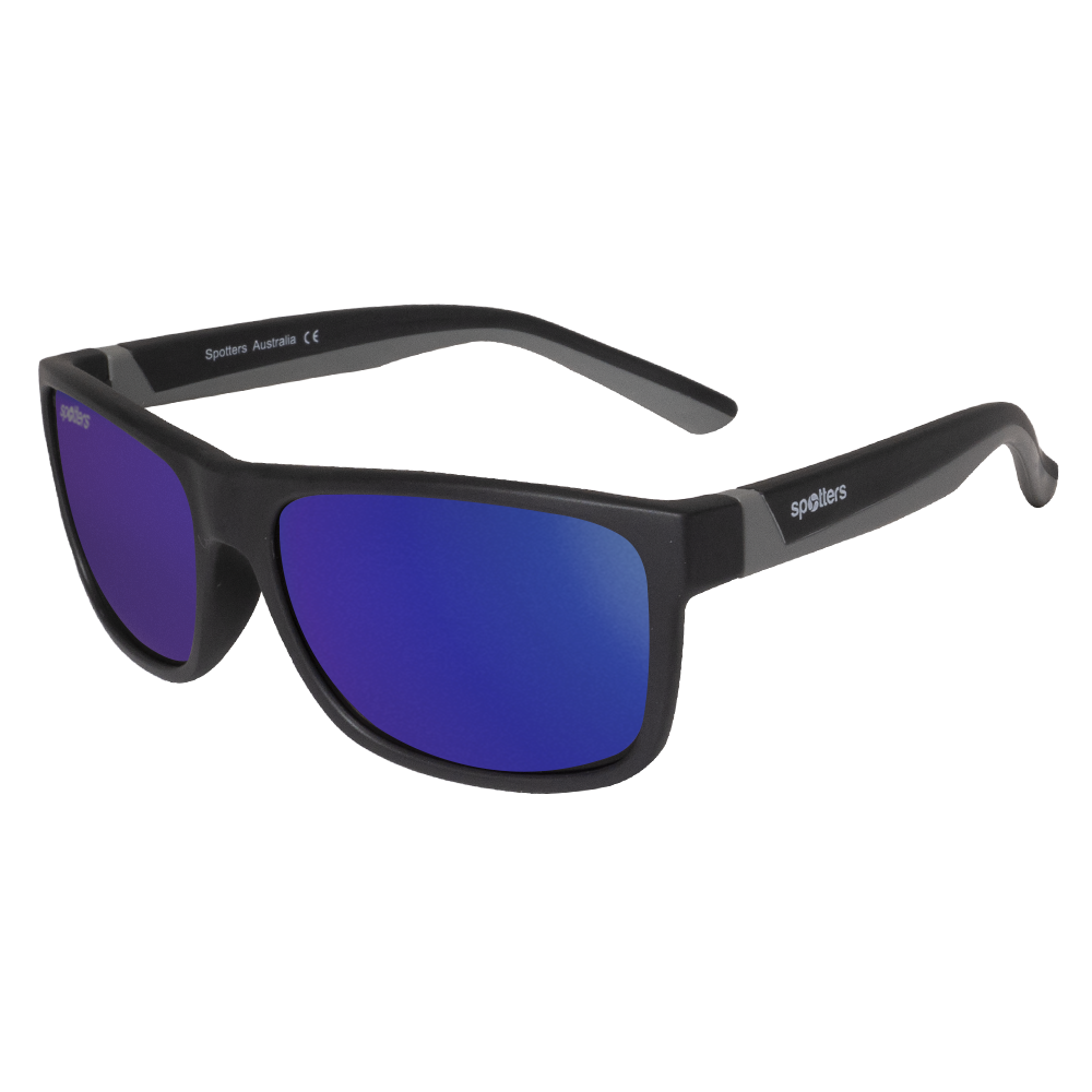 Spotters Premium Kids Wombat Polarised Sunglasses Matt Black - Purple
