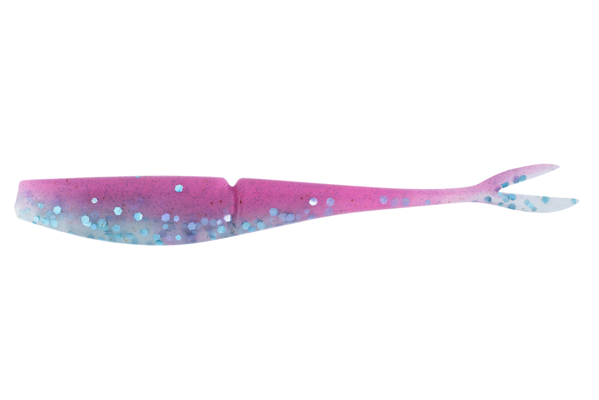 Daiwa Bait Junkie Jerk Shad 7in Soft Plastic Lure Pinky Snapper Glow