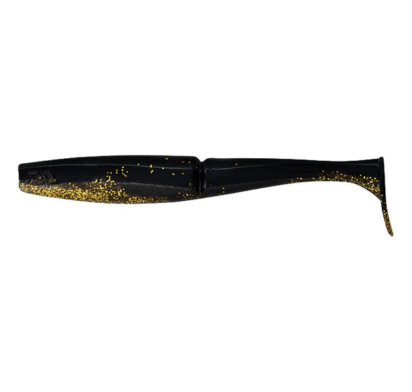 Daiwa Bait Junkie Minnow 6.2in Soft Plastic Lure Black and Gold