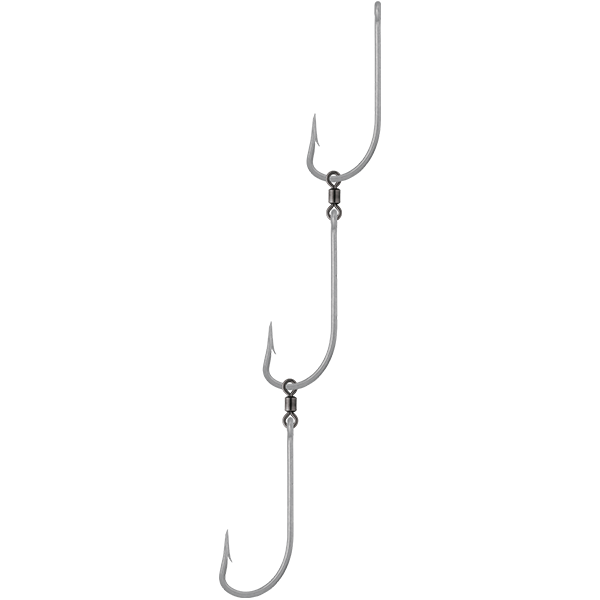 VMC Pre-Made Ganged Hooks With Swivel 3pk