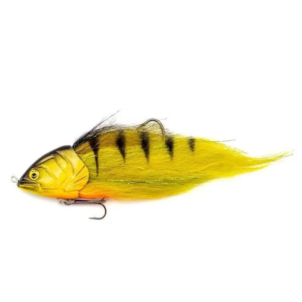 Jerkfly 15cm Pre-Rigged Fly Lure Olive Perch