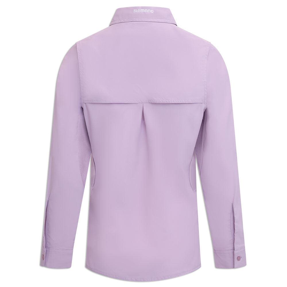 Shimano Ladies Vented Lilac Fishing Shirt