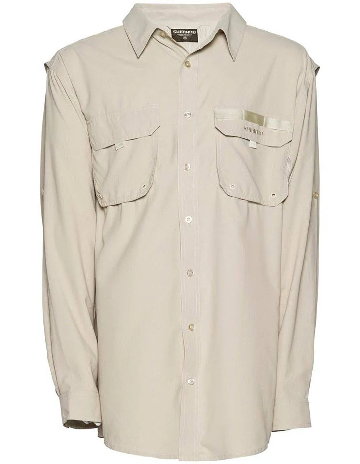 Shimano Vented Oatmeal Fishing Shirt