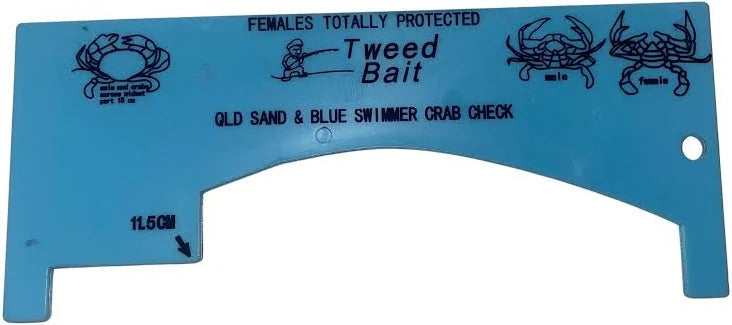 Tweed Bait Crab Measuring Tool Blue QLD