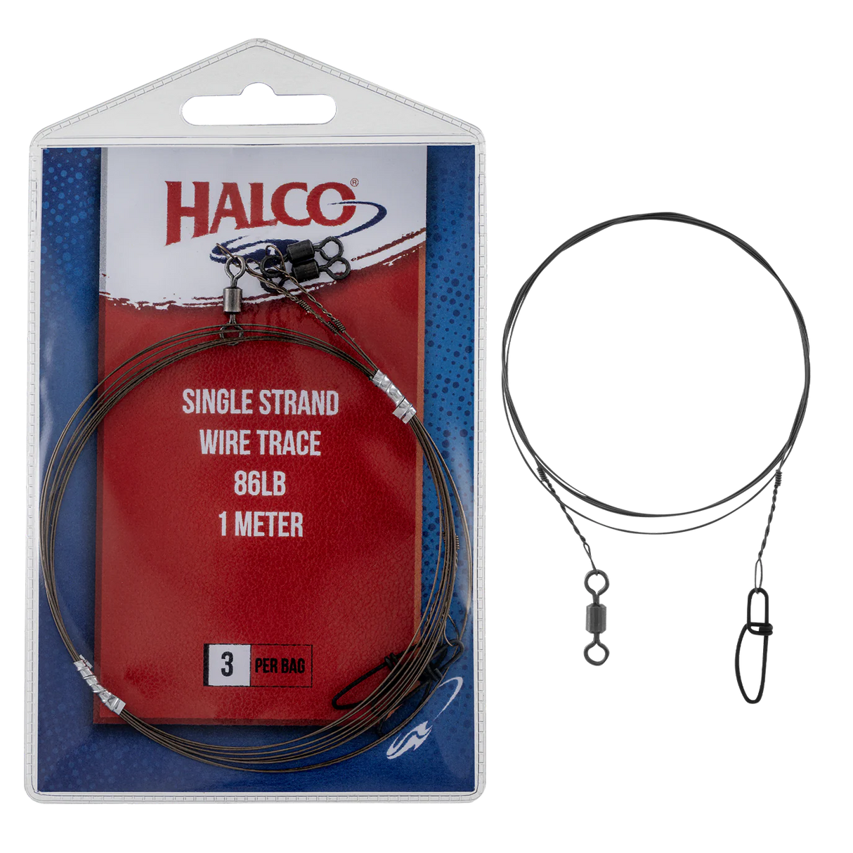 Halco Single Strand Stub Wire Trace 12cm 5pk