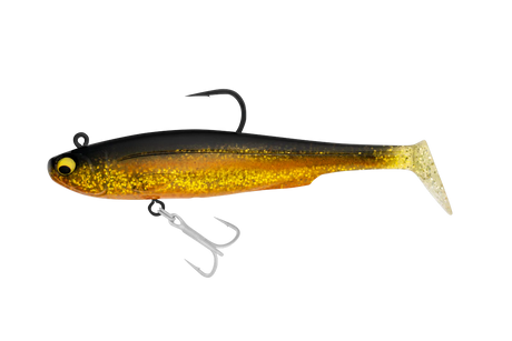 Irukandji Sicario DTF Pro 140mm 28g Soft Plastic Swimbait Lure Ember