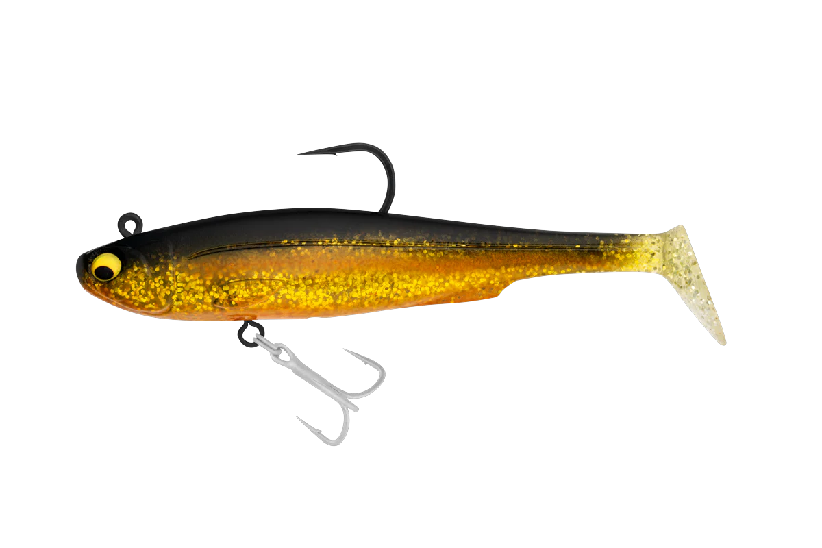 Irukandji Sicario DTF Pro H 140mm 38g Soft Plastic Swimbait Lure Ember