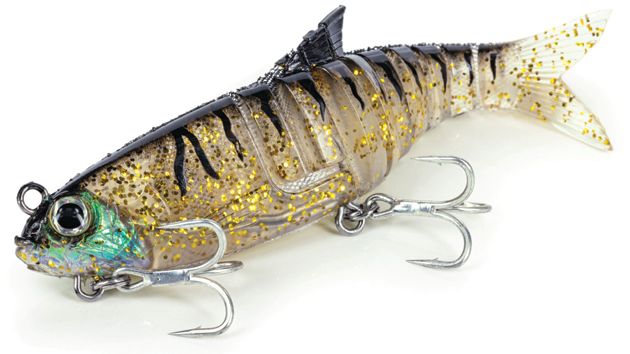 Molix Swim Shad 115mm Soft Plastic Swimbait Lure Black Gold Tiger