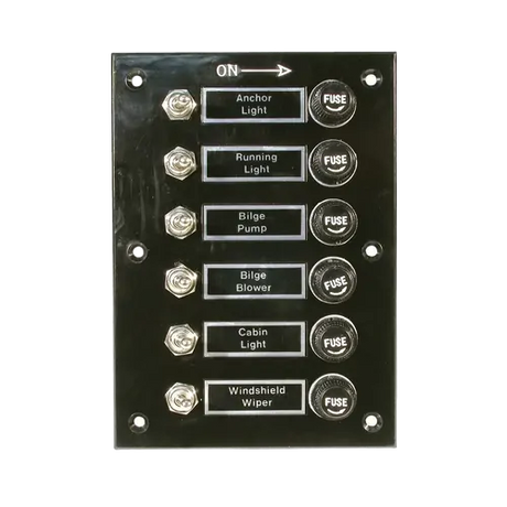 BLA Bakelite 6 Gang Switch Panel