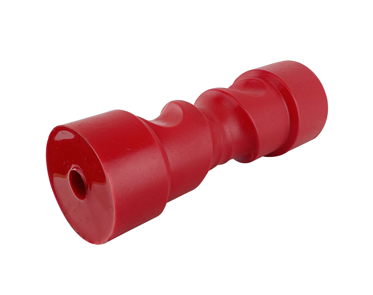 Polyurethane Self Centering Trailer Keel Roller 6in Red