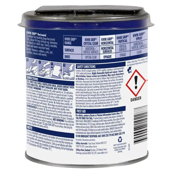 Selleys Kwik Grip Horizontal Contact Adhesive 500ml
