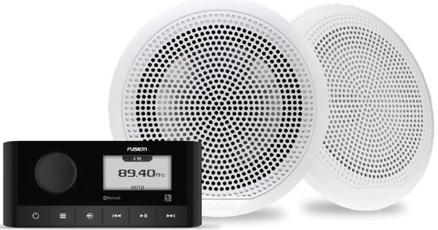 Fusion MS-RA60 Marine Stereo With EL Classic Speaker Kit