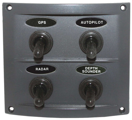 Water Resistant 4 Gang Deluxe Switch Panel