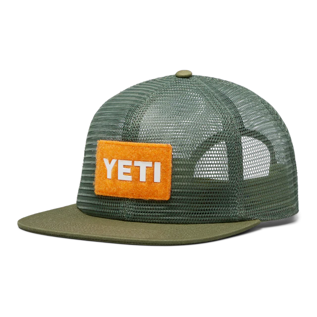 Yeti Velcro Badge Mesh Hat Olive