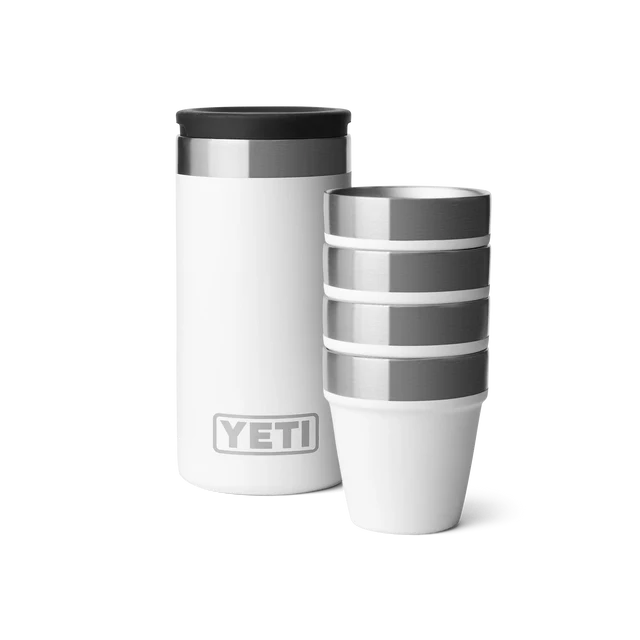 Yeti Shot Glasses With Carrying Case White