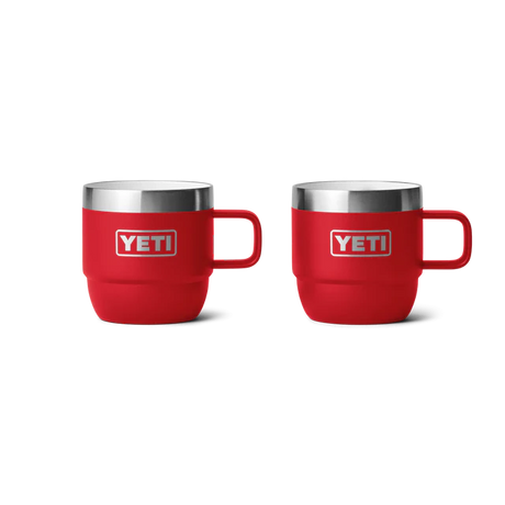 Yeti Rambler 6oz (177ml) Stackable Espresso Mug 2pk Rescue Red
