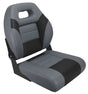 Relaxn Deluxe Sports Fold Down Boat Seat Dark Grey/Black Carbon