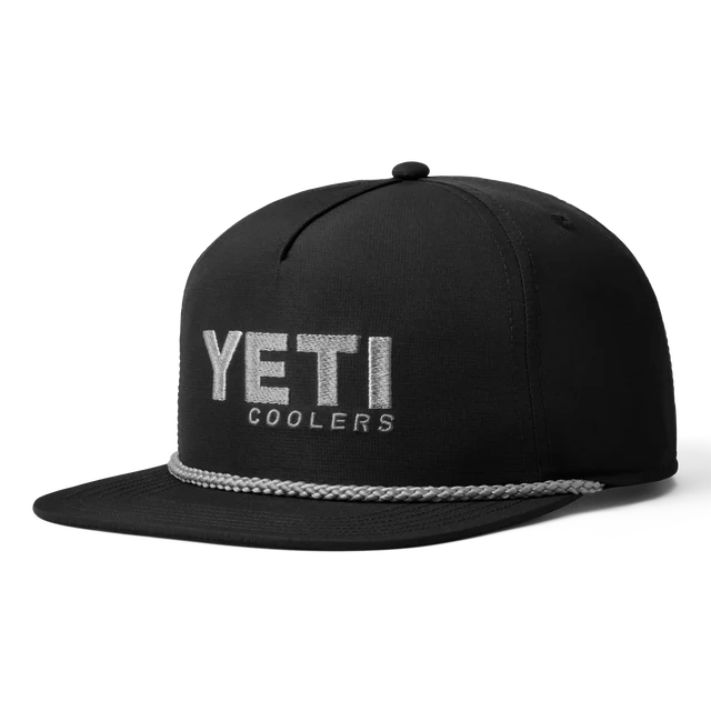 Yeti Coolers Flat Brim Rope Hat Black