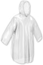 Portable Rain Poncho Clear/White