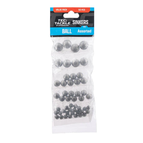 Jarvis Walker Tec Tackle Assorted Ball Sinker Kit 50pk