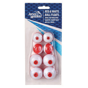 Jarvis Walker Ball Floats 8pk Red/White
