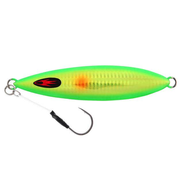 Samaki Ribcage 20g Metal Jig Lure Lemon Lime Glow