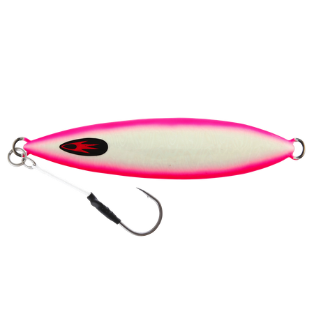 Samaki Ribcage 100g Metal Jig Lure Glowing Pink