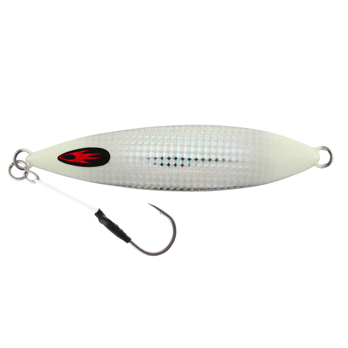 Samaki Ribcage 80g Metal Jig Lure Glow N Silver