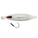 Samaki Ribcage 80g Metal Jig Lure Glow N Silver