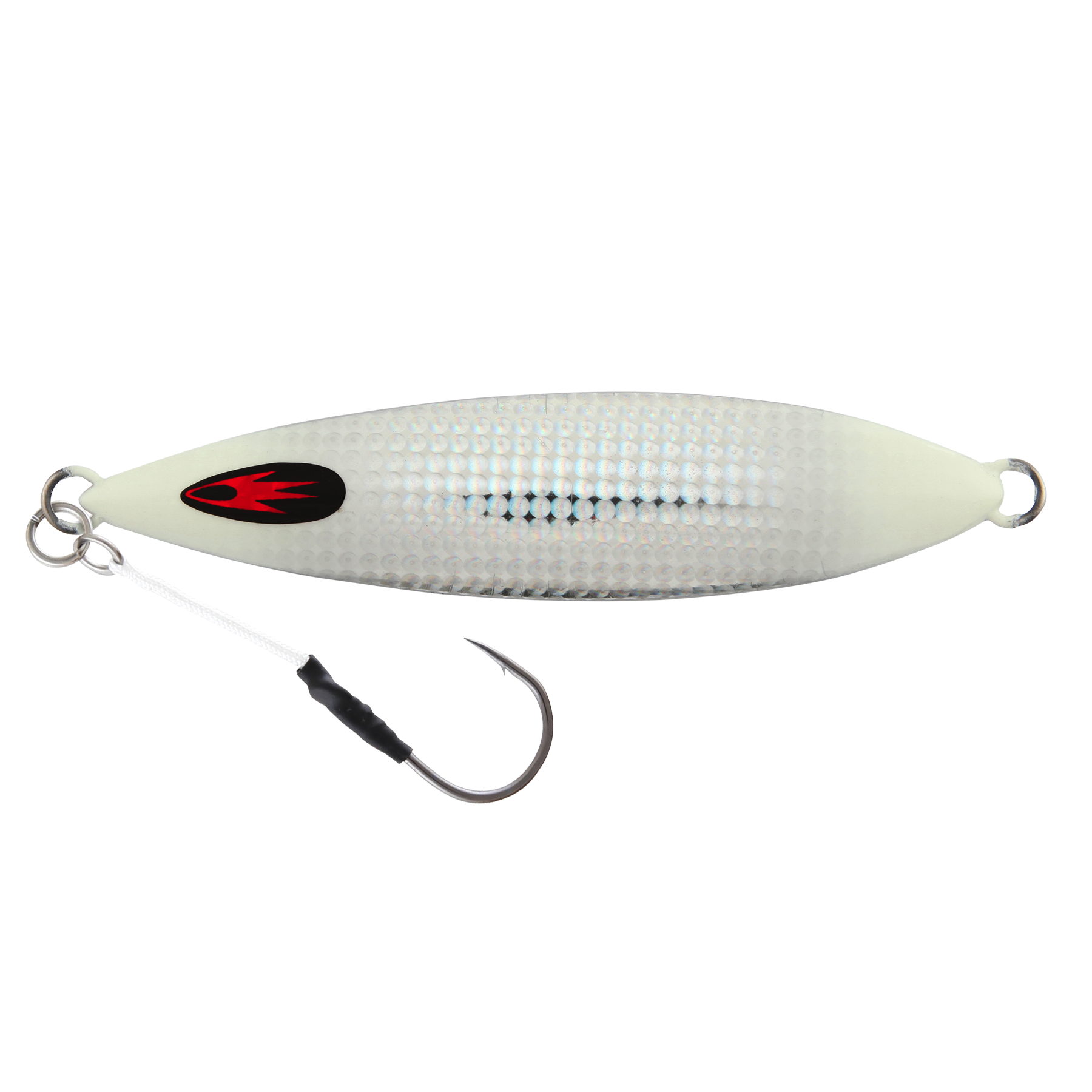 Samaki Ribcage 20g Metal Jig Lure Glow N Silver