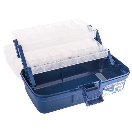 Jarvis Walker Clear Top Tackle Box 2 Tray Blue/Clear