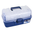 Jarvis Walker Clear Top Tackle Box 3 Tray Blue/Clear