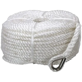 Silver Rope With Stainless Steel Thimble