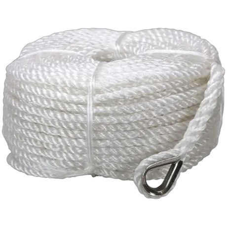 Silver Rope With Stainless Steel Thimble