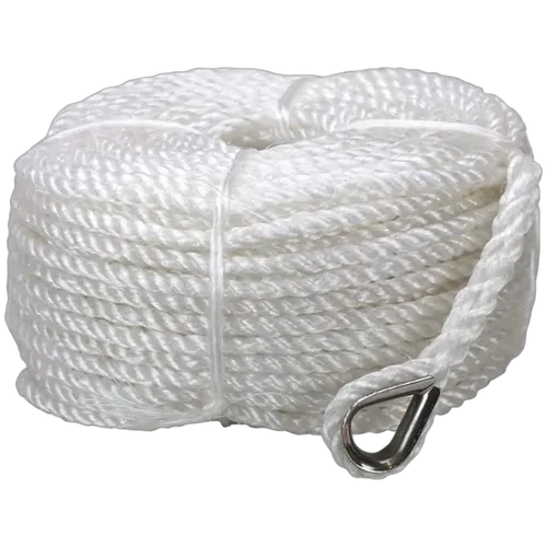 Silver Rope With Stainless Steel Thimble