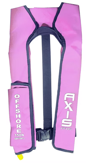 Axis Manual Inflatable Offshore Lifejacket 40kg+ Pink