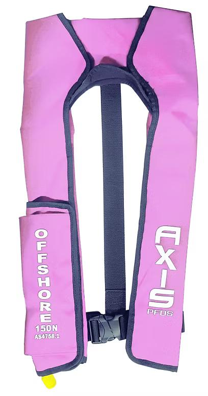 Axis Manual Inflatable Offshore Lifejacket 40kg+ Pink