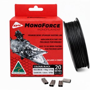 Ocean Hunter Monoforce Monofilament With 4 Crimps 1.8mm 20m Black