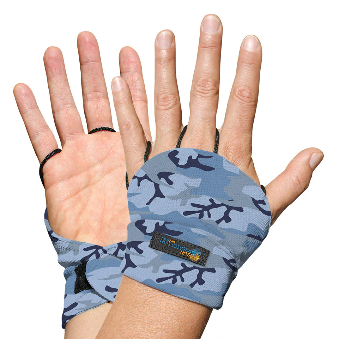 Sun Protection Australia Reversible Palmless Gloves Marine Camo