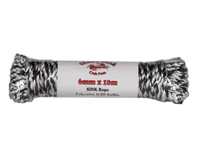 Crab n Gear Sinking Crab Pot Rope 6mm X 10m Black/White