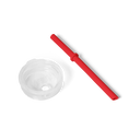 Yeti Rambler Small Silicone Straw Lid Rescue Red