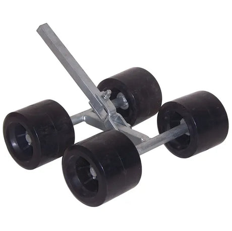 Trailer Wobble Roller With Bracket 8in Pair Black