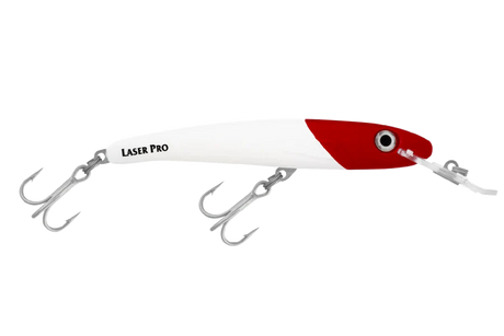 Halco Laser Pro 140DD 140mm Hard Body Lure White Redhead
