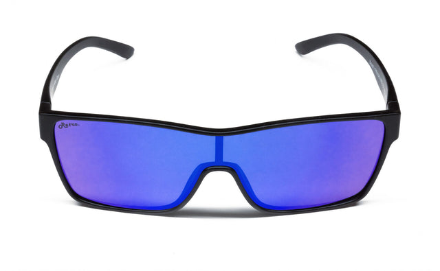 Ugly Fish Beast Polarised Sunglasses Matt Black - Blue Mirror