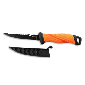 Maritec 5in Bait Knife With Sheath Orange